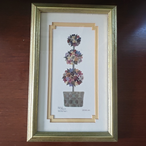 Pressed Flower Collage By Marion Signed - Picture 7 of 8